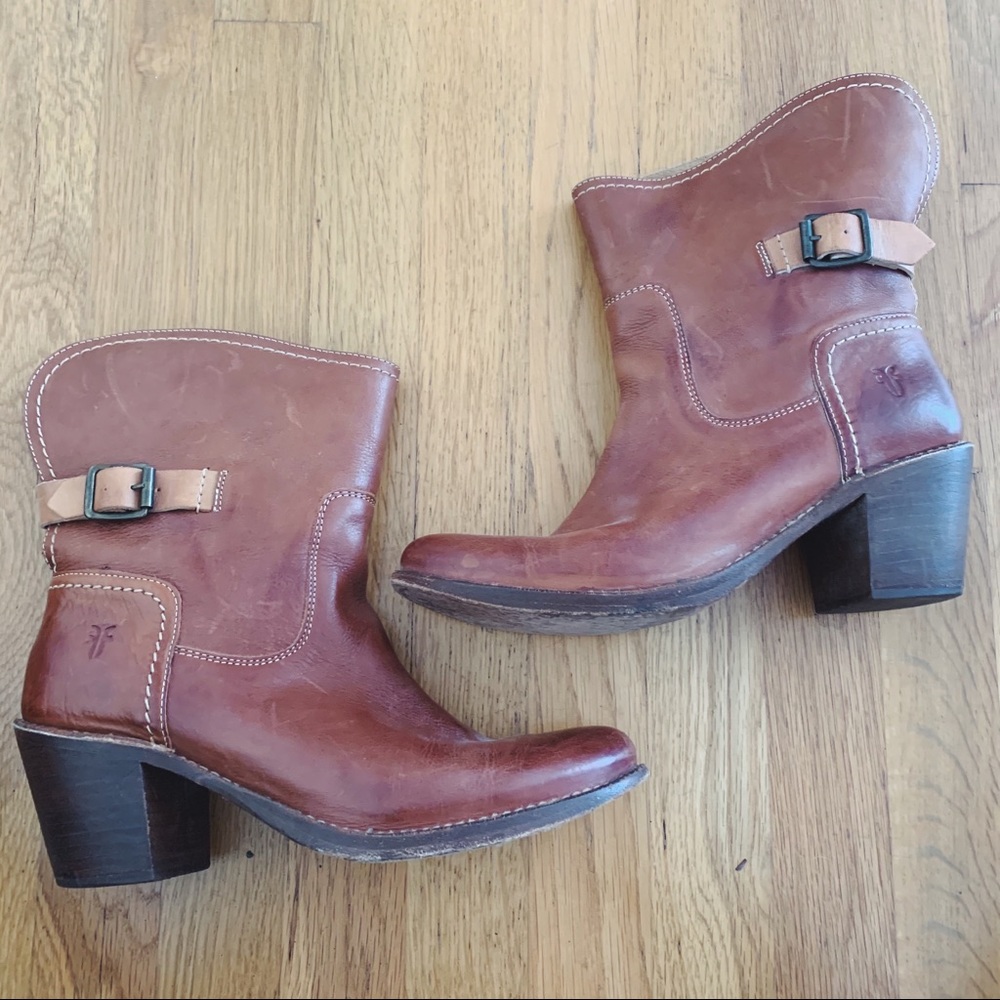 High Heel Leather Cowboy Boots | Frye | Sz 10